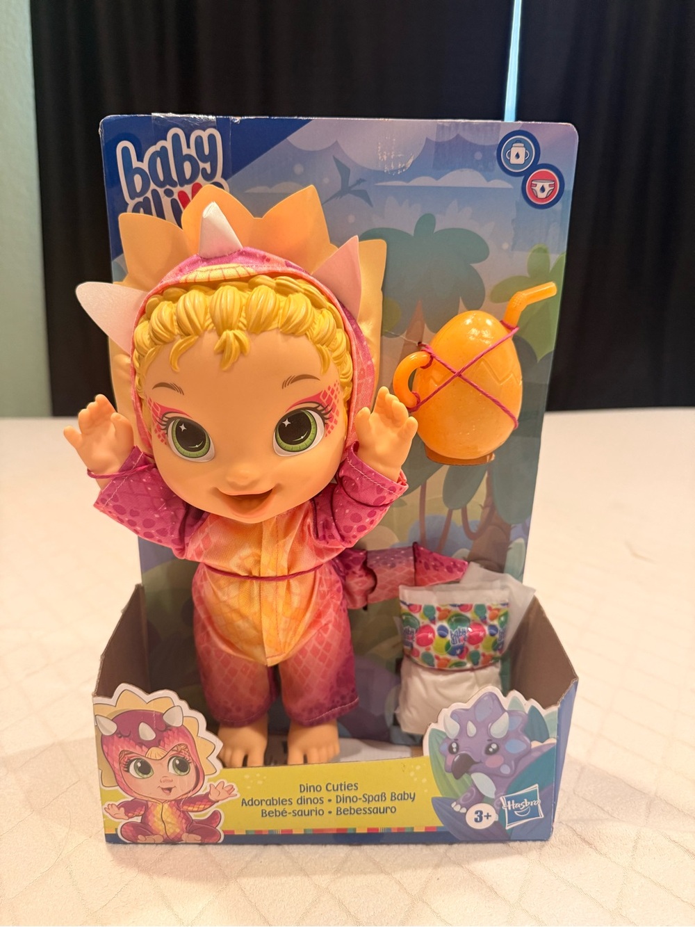 Hasbro Baby Alive Dino Cuties Pink Dino Costume Doll